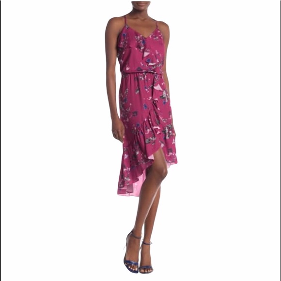 Parker Dresses & Skirts - NWT,Parker
Floral Ruffled Hi-Lo Midi Dress,delfina